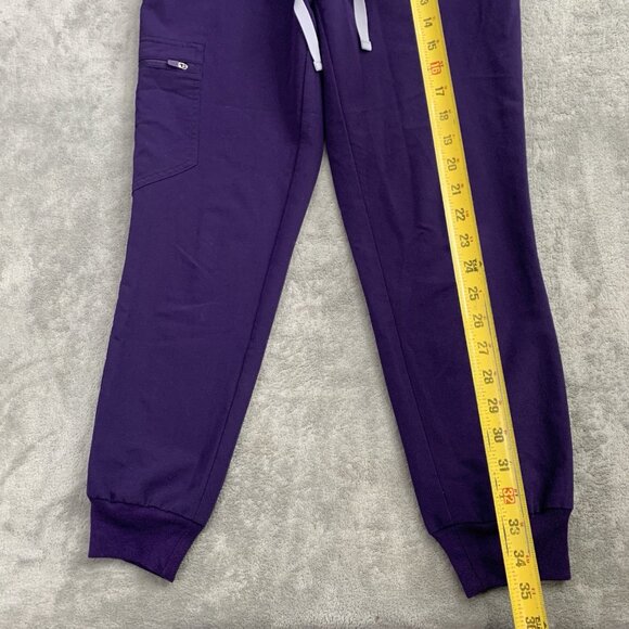 Figs Scrub Pants Womens XS Petite Zamora Jogger Workwear Digital Grape RN Nurse - Picture 4 of 13